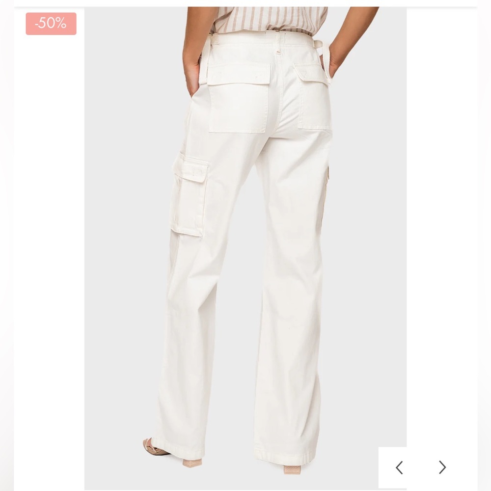 Sanctuary Ladies Cream Cargo Pants - Picture 5 of 9